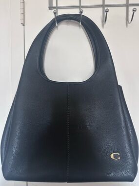 Coach Black Pebbled Leather Lana Shoulder Bag